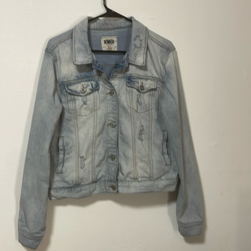 EUC Rewash Brand Distressed Denim Jacket Women’s X Large